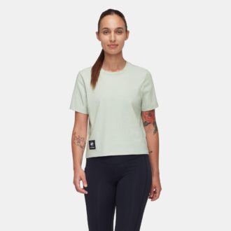 Massone T-shirt med kort tygmärke för kvinnor
